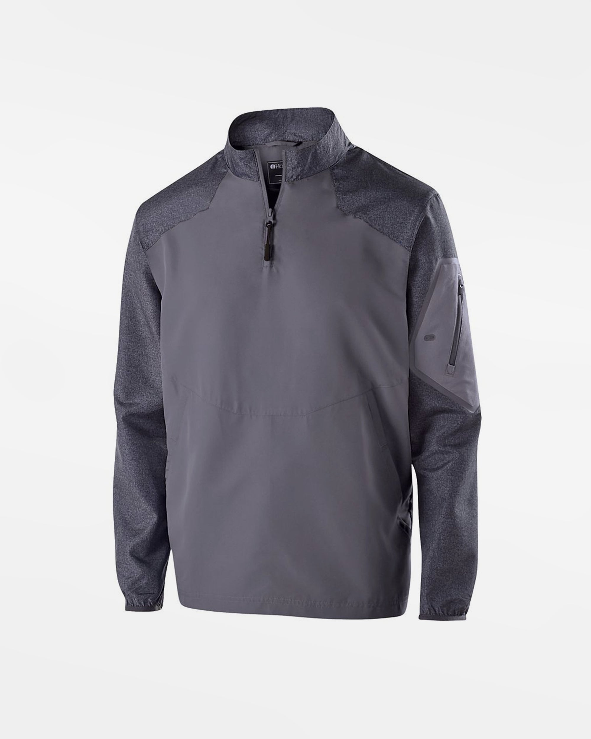 Holloway Kids Raider Warmup Longsleeve Pullover, dunkelgrau-grau-DIAMOND PRIDE