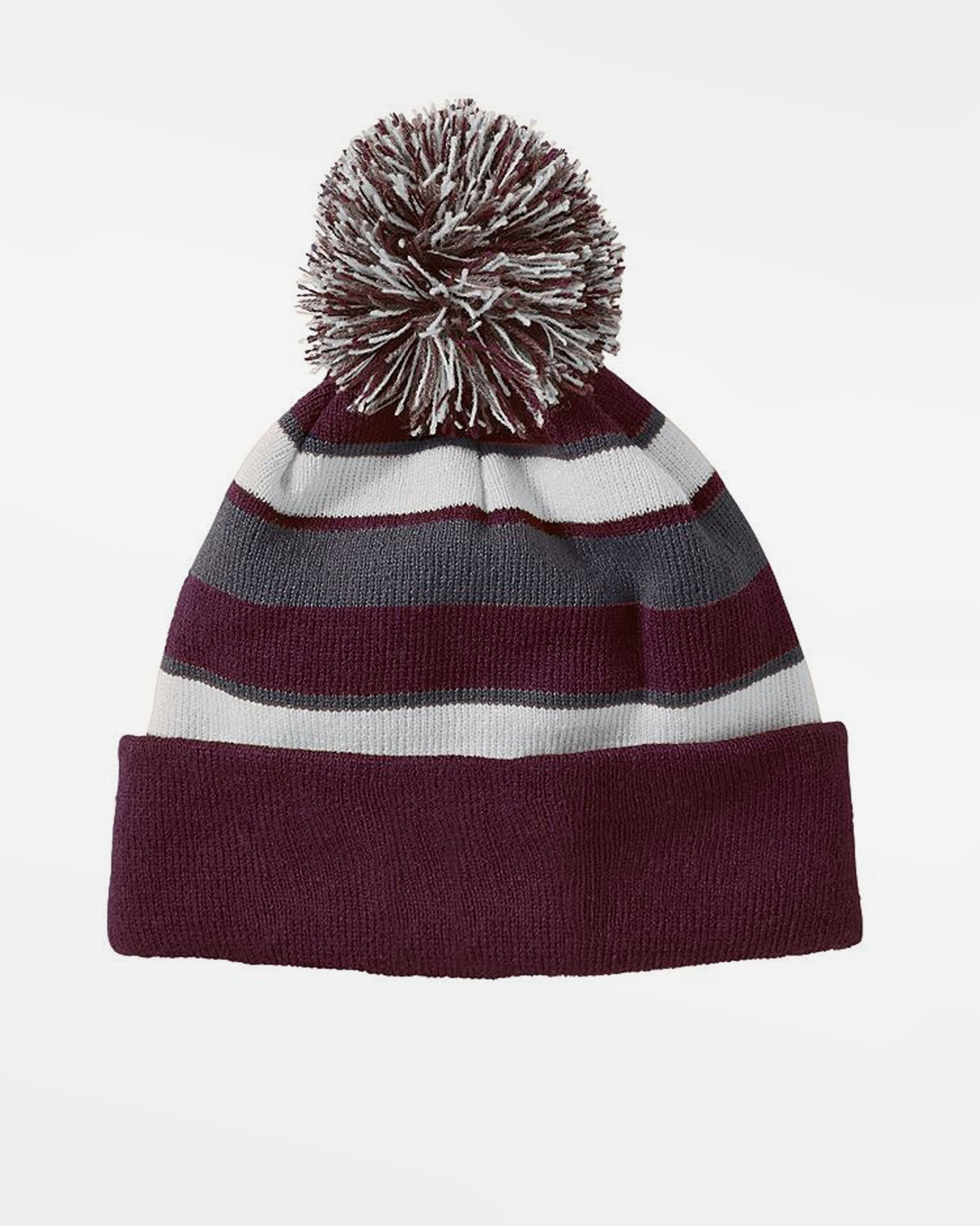 Holloway PomPom-Beanie, maroon-weiss-grau-DIAMOND PRIDE