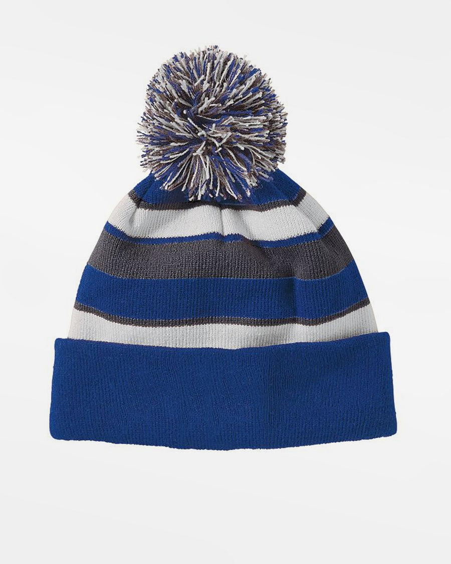 Holloway PomPom-Beanie, royal blau-weiss-grau-DIAMOND PRIDE