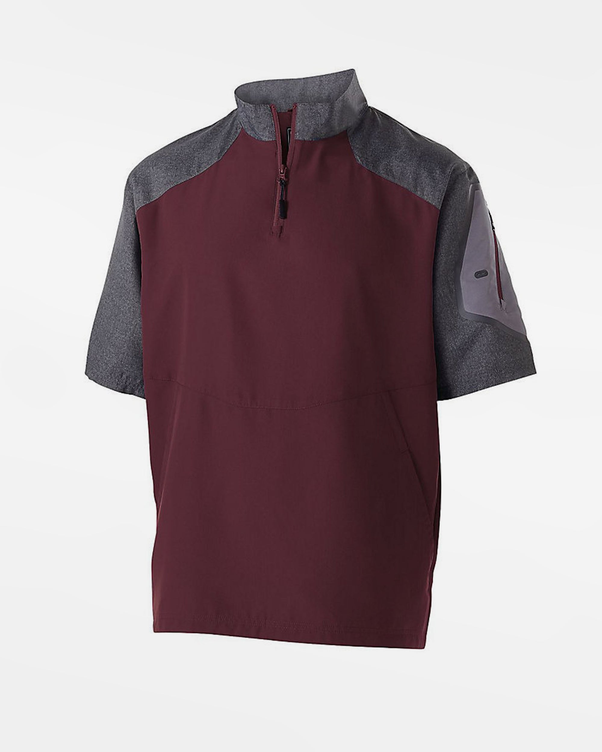 Holloway Raider Warmup Pullover, maroon rot-grau-DIAMOND PRIDE