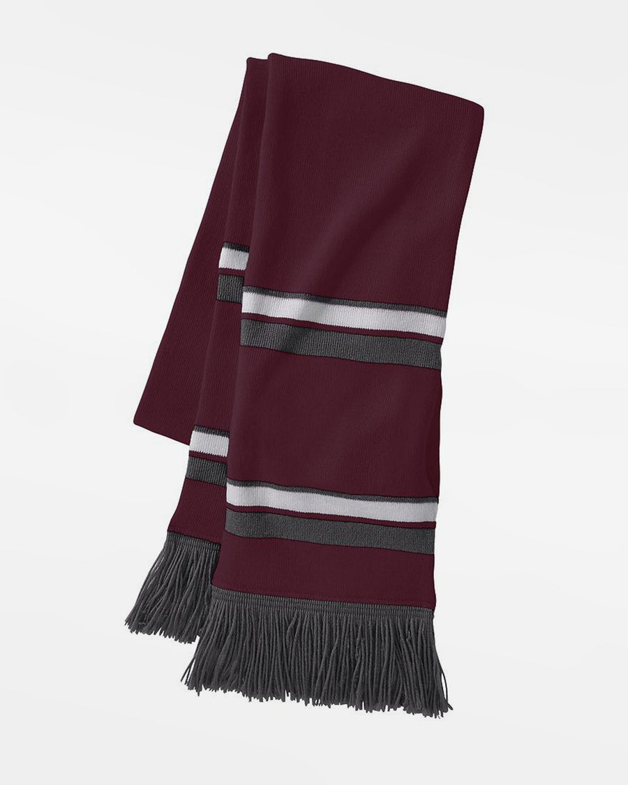 Holloway Streifen-Schal, maroon-weiss-grau-DIAMOND PRIDE