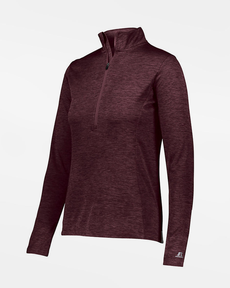 Russell Athletic Dri-Power Ladies Lightweight 1/4-Zip Pullover, heather maroon rot-DIAMOND PRIDE