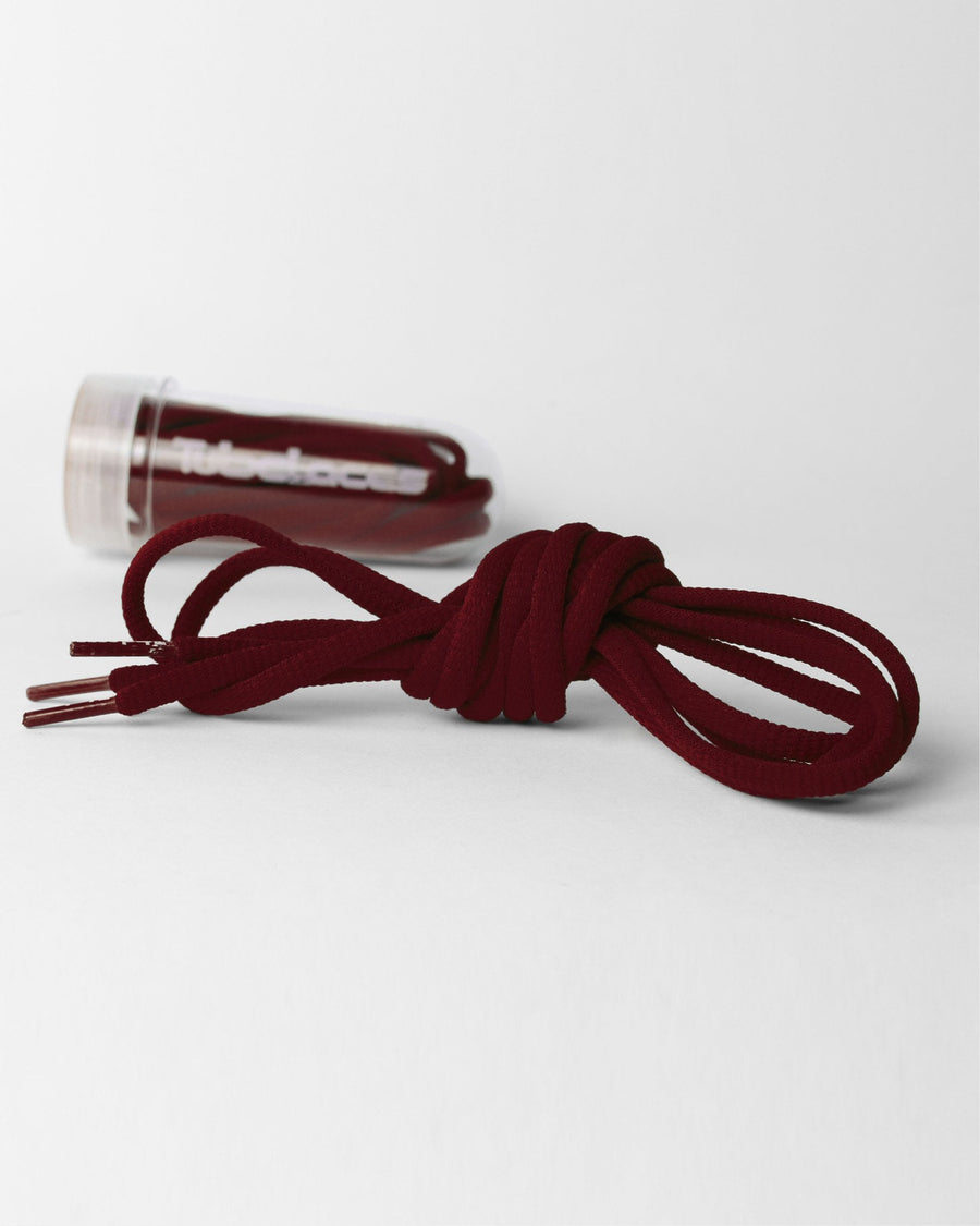 Tube Laces Padded, 130cm, maroon-rot-DIAMOND PRIDE