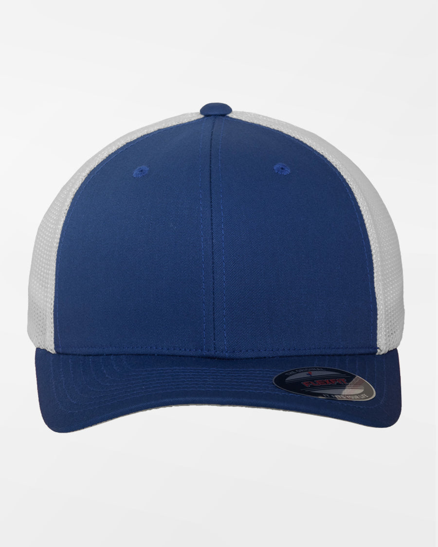 Yupoong Flexfit Mesh Trucker Cap, weiss-royal blau-DIAMOND PRIDE