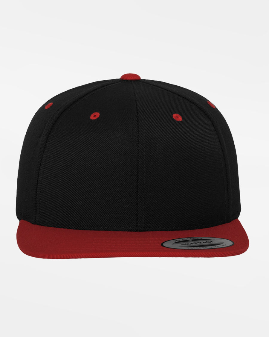 Yupoong Snapback Cap 2-Tone, schwarz-rot-DIAMOND PRIDE