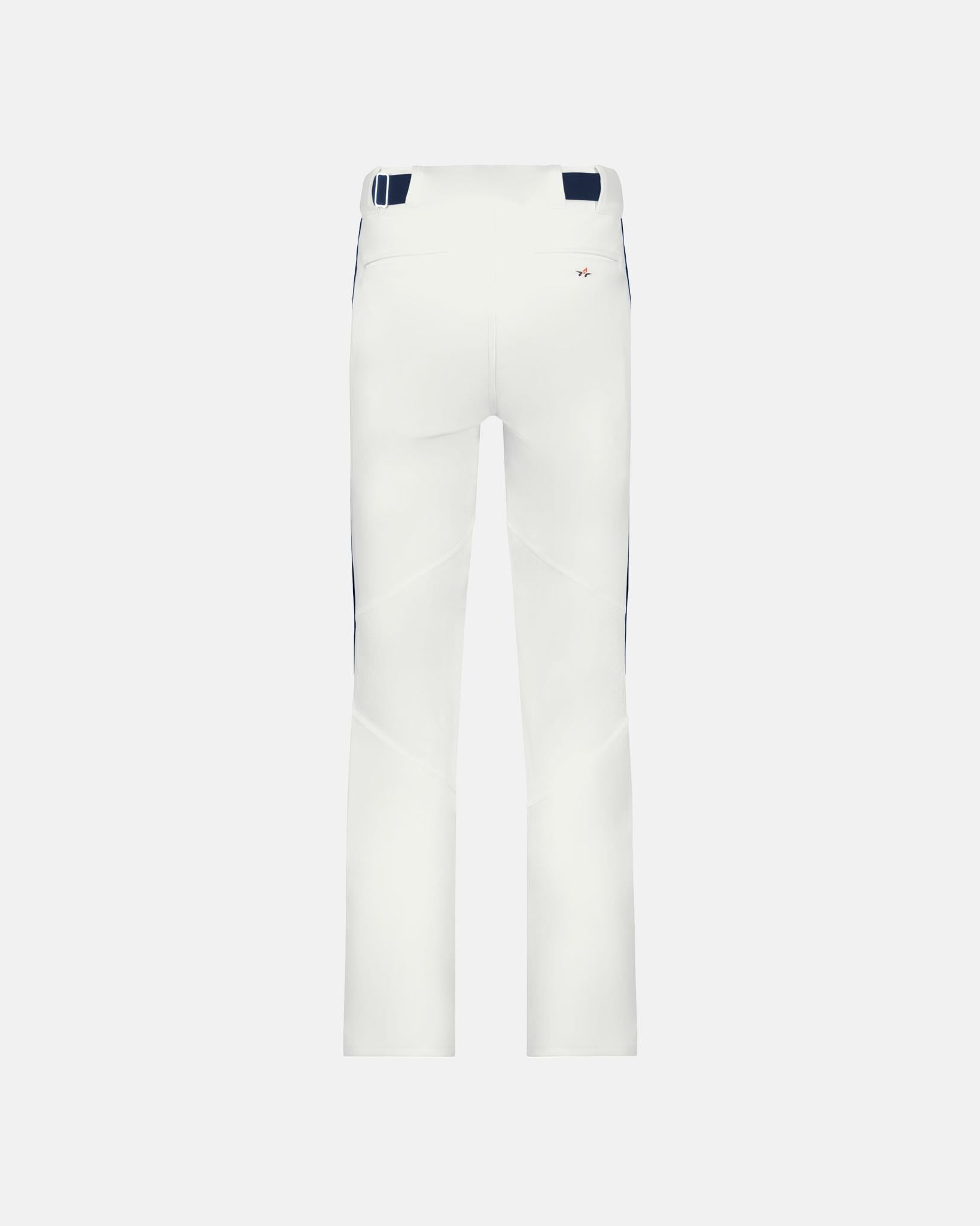Alleson Crush Kids Piped Baseball Pant "Open Bottom", Weiss/Navy Blau-DIAMOND PRIDE