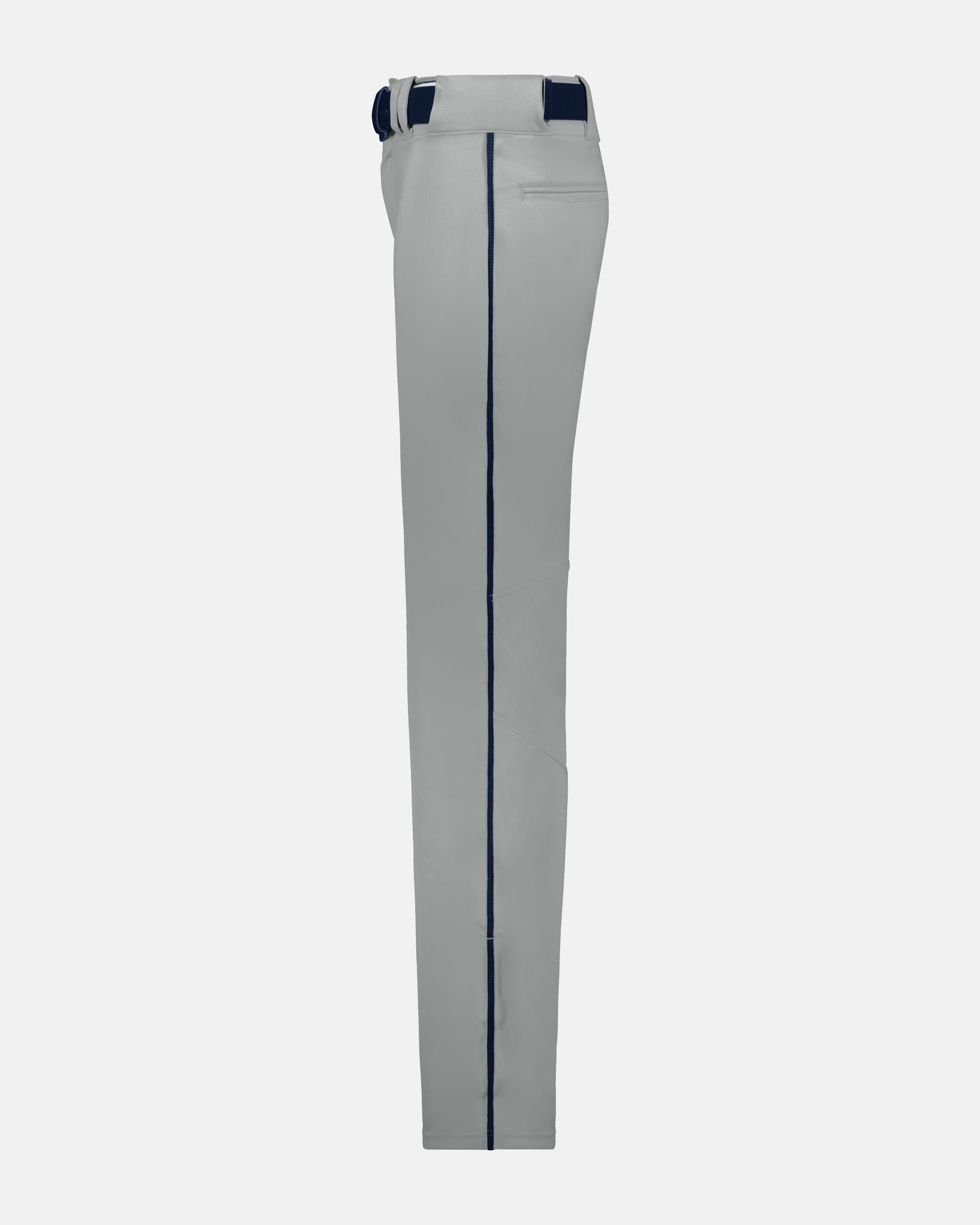 Alleson Crush Piped Baseball Pant "Open Bottom", Dunkelgrau/Navy Blau-DIAMOND PRIDE