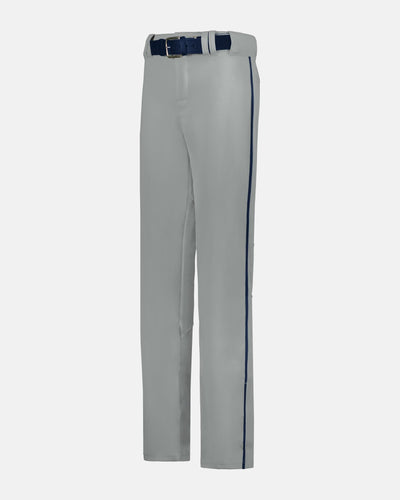 Alleson Crush Piped Baseball Pant "Open Bottom", Dunkelgrau/Navy Blau-DIAMOND PRIDE