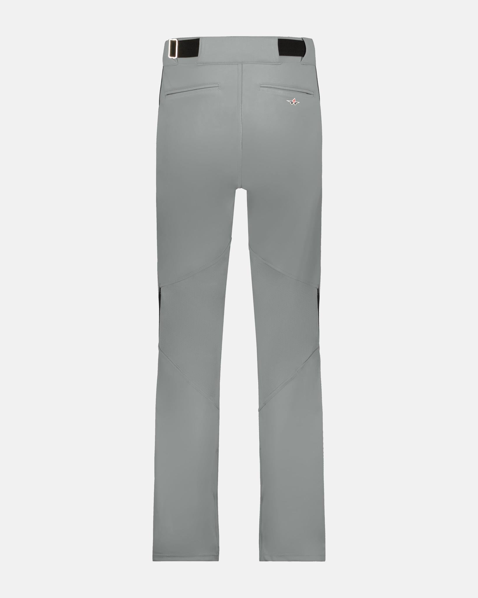 Alleson Crush Piped Baseball Pant "Open Bottom", Dunkelgrau/Schwarz-DIAMOND PRIDE