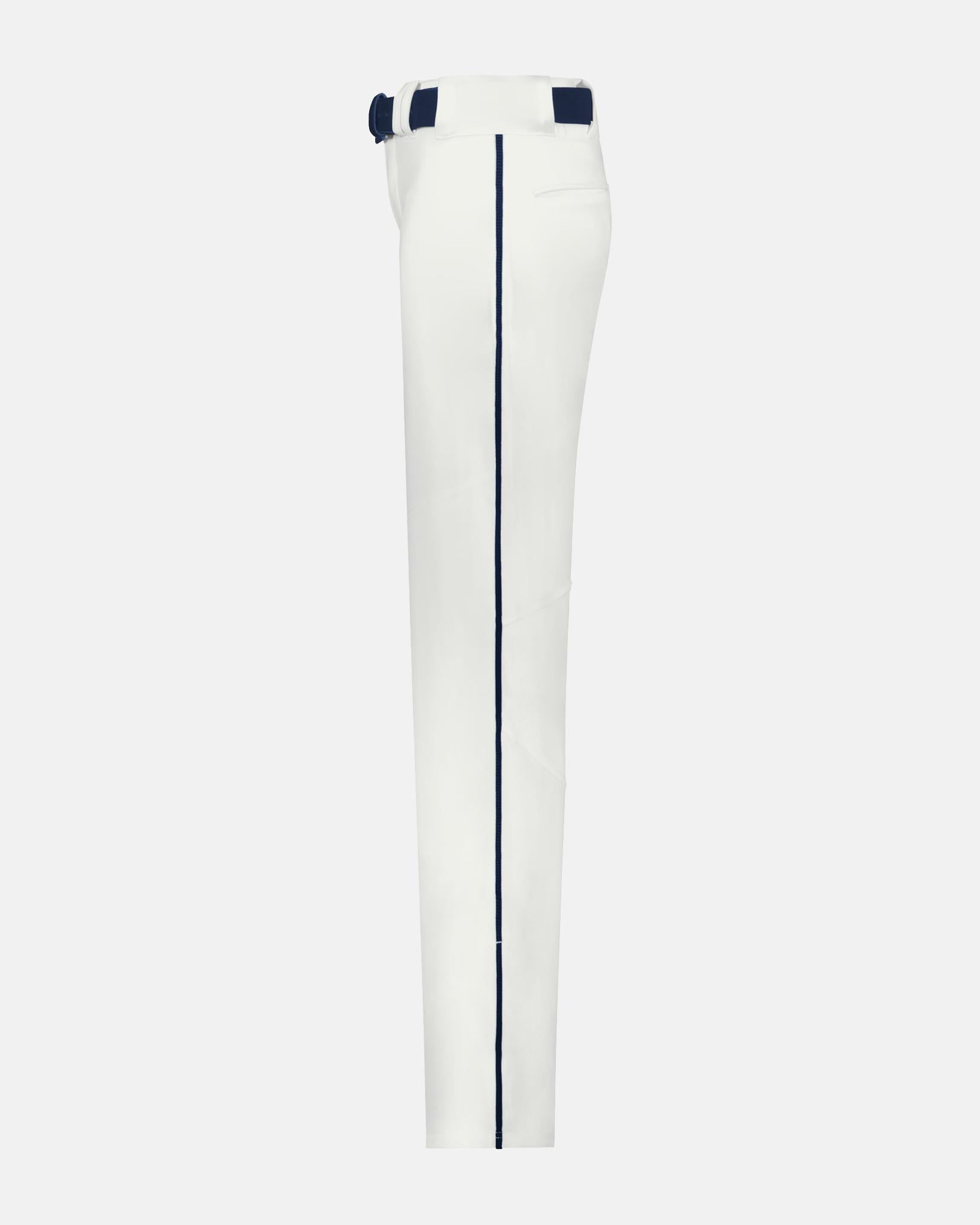 Alleson Crush Piped Baseball Pant "Open Bottom", Weiss/Navy Blau-DIAMOND PRIDE