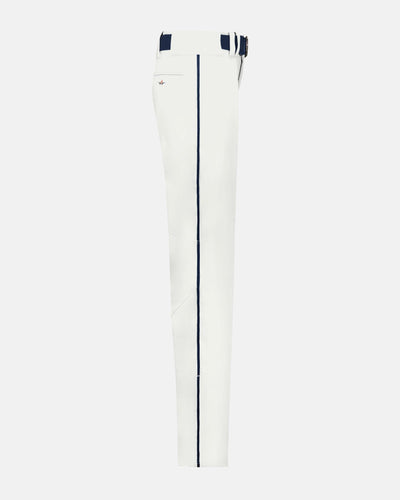 Alleson Crush Piped Baseball Pant "Open Bottom", Weiss/Navy Blau-DIAMOND PRIDE