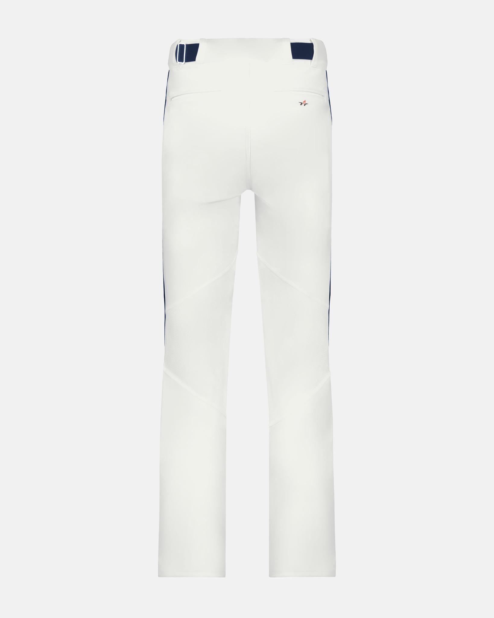 Alleson Crush Piped Baseball Pant "Open Bottom", Weiss/Navy Blau-DIAMOND PRIDE