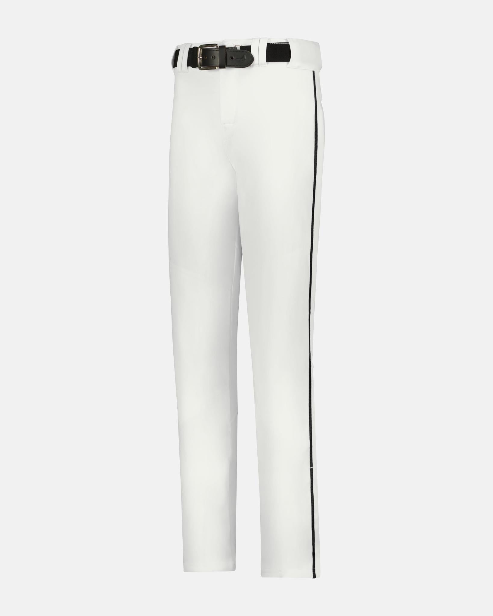 Alleson Crush Piped Baseball Pant "Open Bottom", Weiss/Schwarz-DIAMOND PRIDE