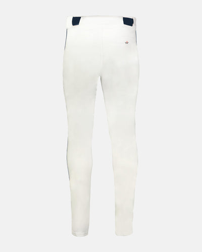 Alleson Crush Tapered Piped Baseball Pant, Weiss/Navy Blau-DIAMOND PRIDE
