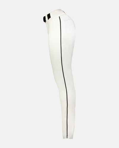 Alleson Crush Tapered Piped Baseball Pant, Weiss/Schwarz-DIAMOND PRIDE
