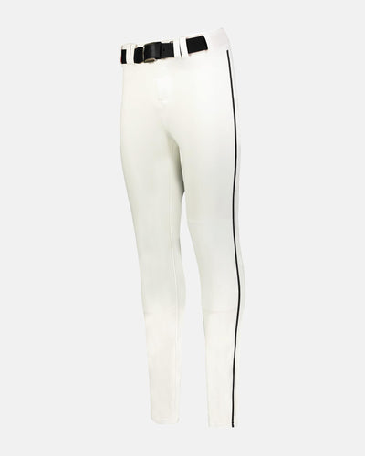 Alleson Crush Tapered Piped Baseball Pant, Weiss/Schwarz-DIAMOND PRIDE