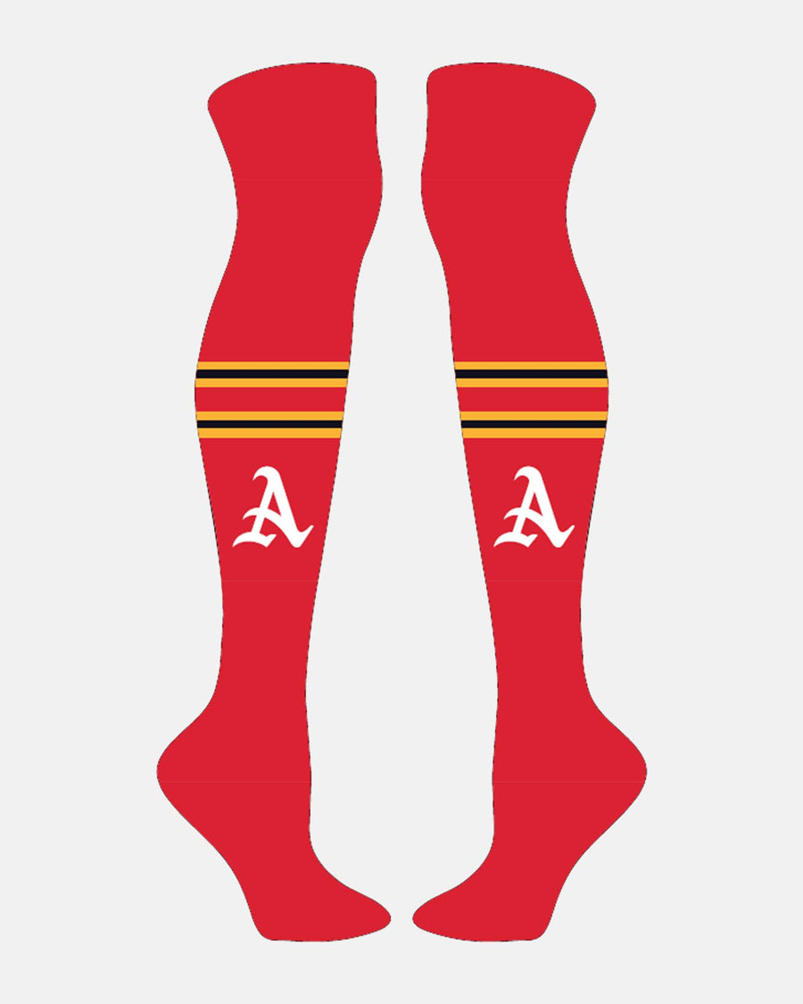 Altdorf Raptors Over-Knee length Socken, A, rot-DIAMOND PRIDE