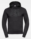 Russell Premium Heavy Hoodie, "Füssen Royal Bavarians", All-Black Portrait, schwarz