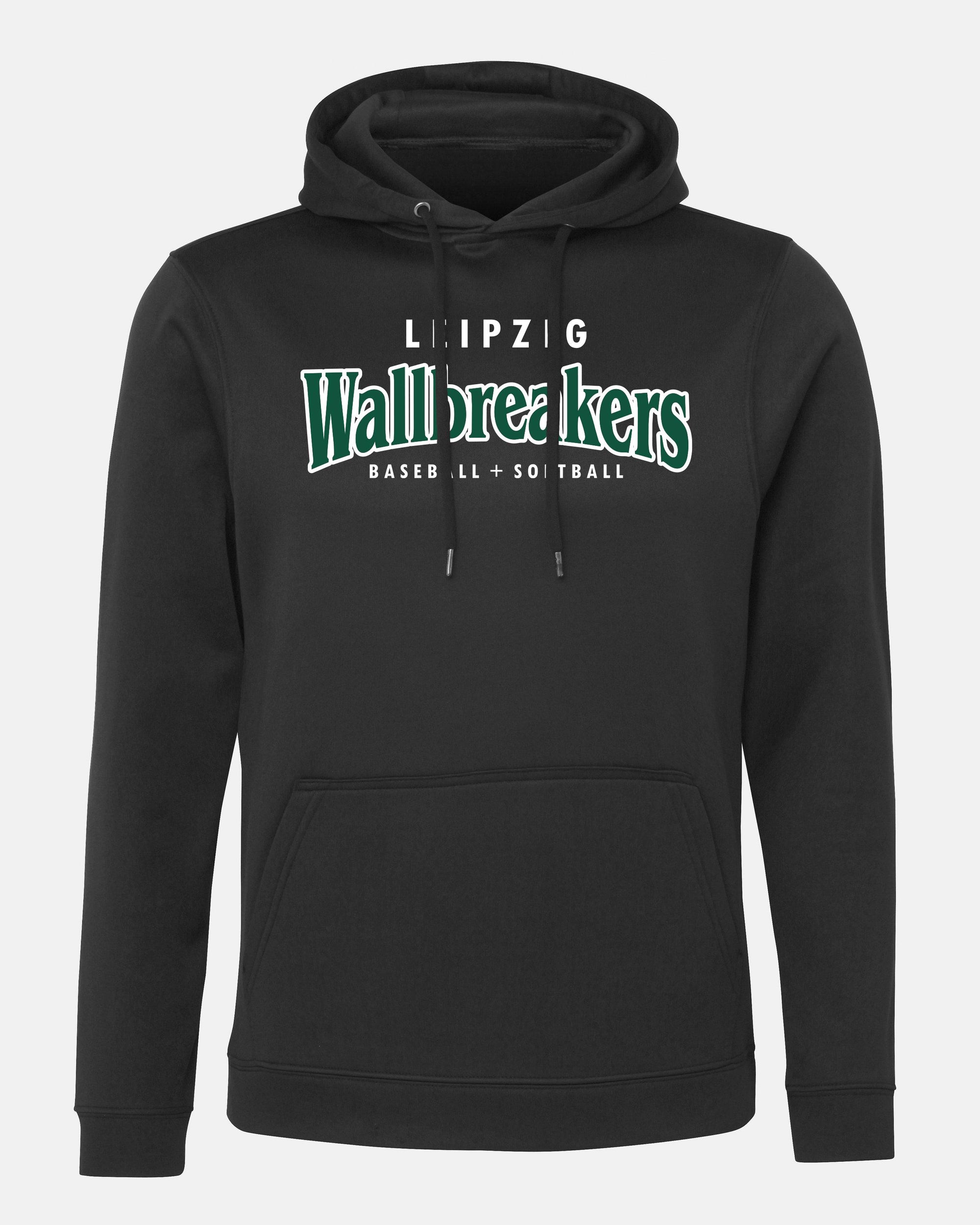 Diamond Pride Basic Functional Hoodie "Leipzig Wallbreakers", Primary Logo, schwarz-DIAMOND PRIDE