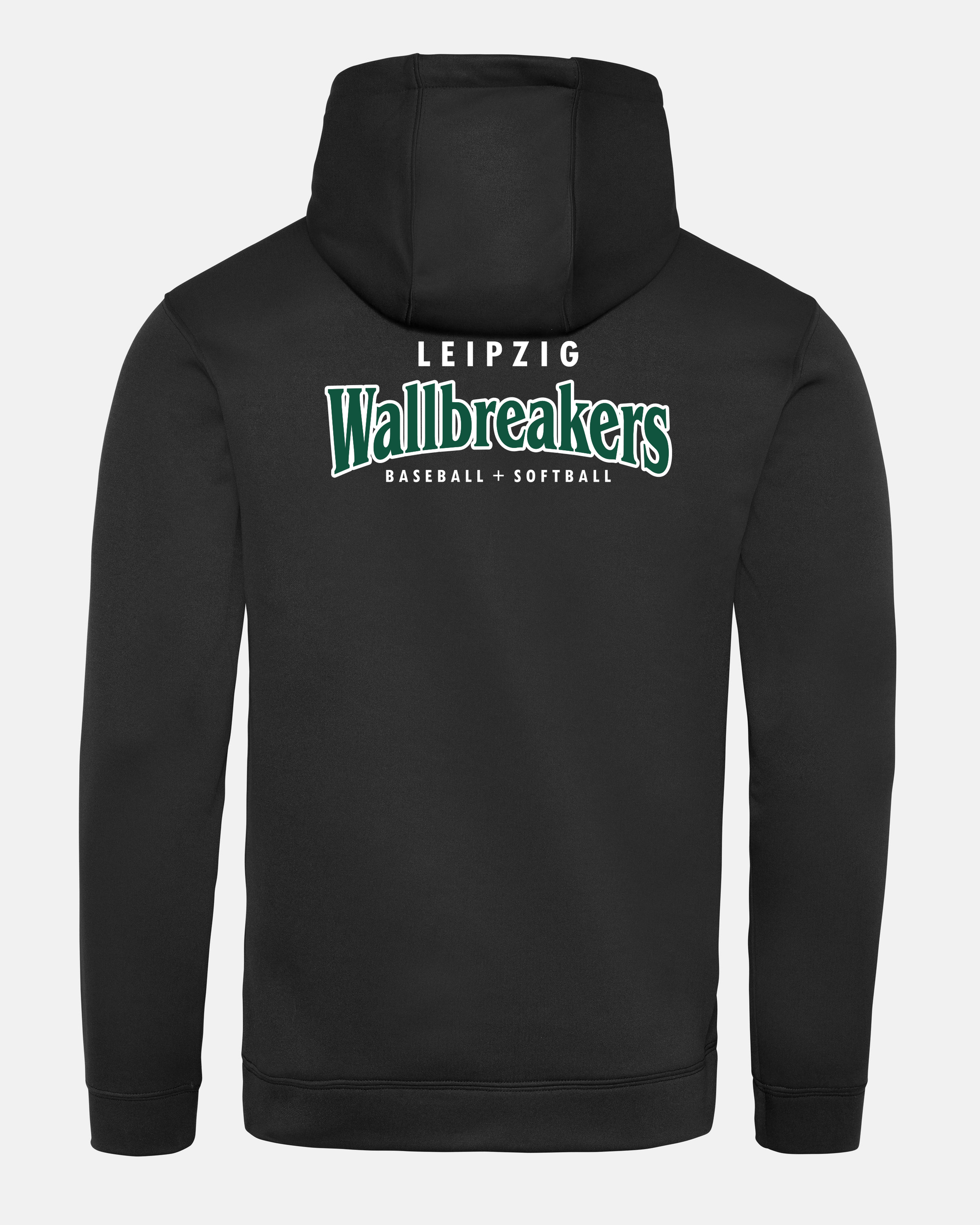 Diamond Pride Basic Functional Hoodie "Leipzig Wallbreakers", Crest & Primary Logo, schwarz