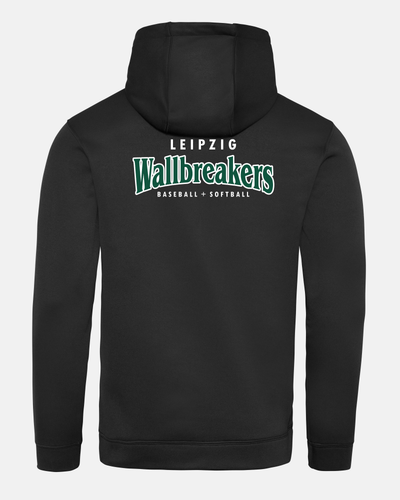 Diamond Pride Basic Functional Hoodie "Leipzig Wallbreakers", Crest & Primary Logo, schwarz