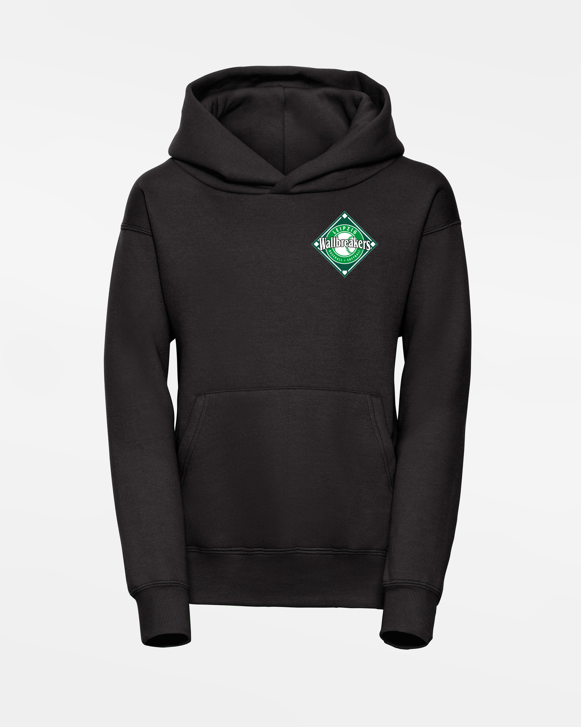 Russell Kids Basic Hoodie "Leipzig Wallbreakers", Crest & Primary Logo, schwarz