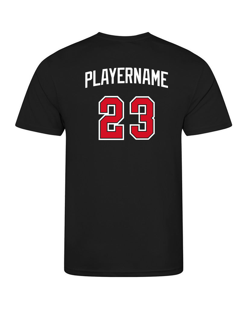 Diamond Pride Basic Functional T-Shirt "Altdorf Raptors", Primary Logo, Spielername & Spielernummer,schwarz