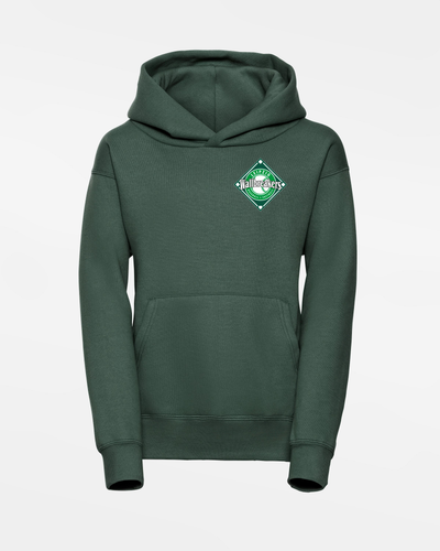 Russell Kids Basic Hoodie "Leipzig Wallbreakers", Crest & Primary Logo, dunkelgrün