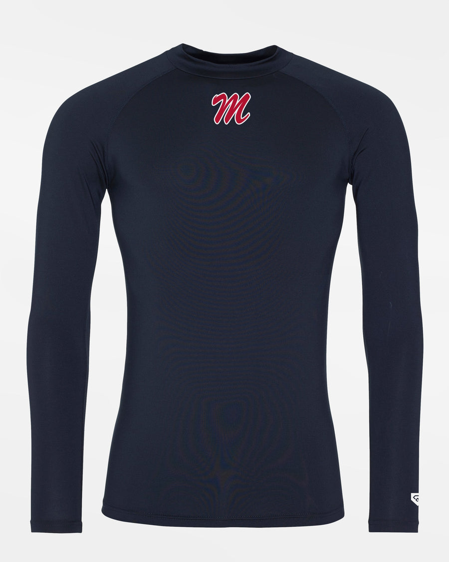 Diamond Pride Basic Compression Longsleeve Shirt "Nagold Mohawks", M, navy blau-DIAMOND PRIDE