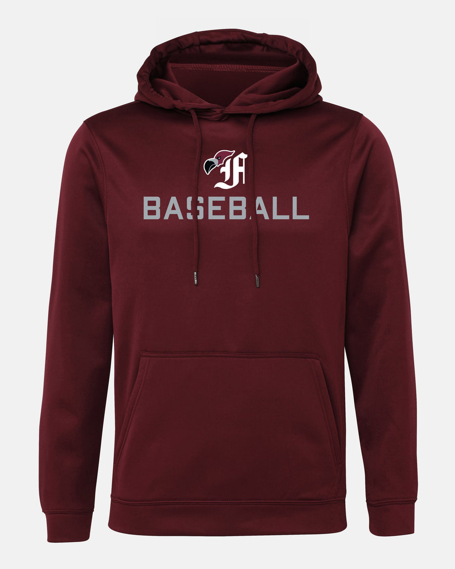 Diamond Pride Basic Functional Hoodie, "Berlin Flamingos", Bird & Baseball, burgundy-DIAMOND PRIDE