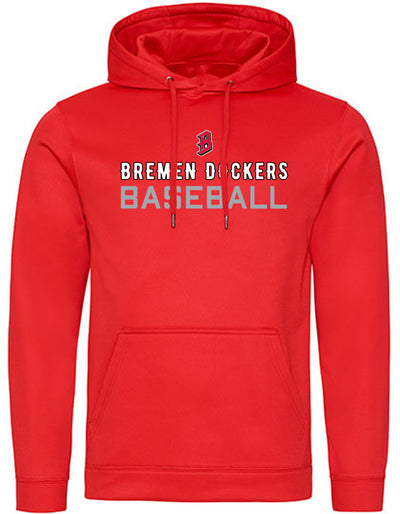 Diamond Pride Basic Functional Hoodie "Bremen Dockers", Baseball, rot-DIAMOND PRIDE