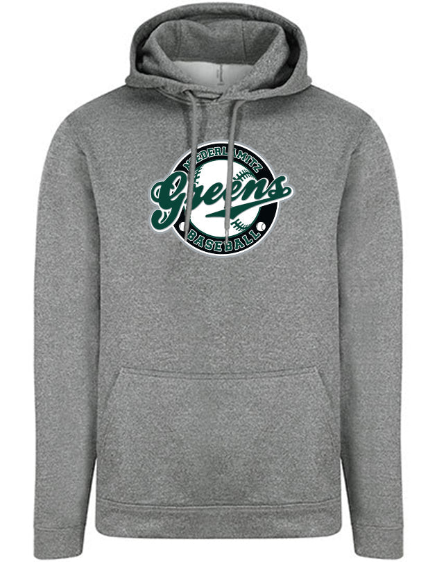 Diamond Pride Basic Functional Hoodie "Niederlamitz Greens", Crest, heather grau-DIAMOND PRIDE