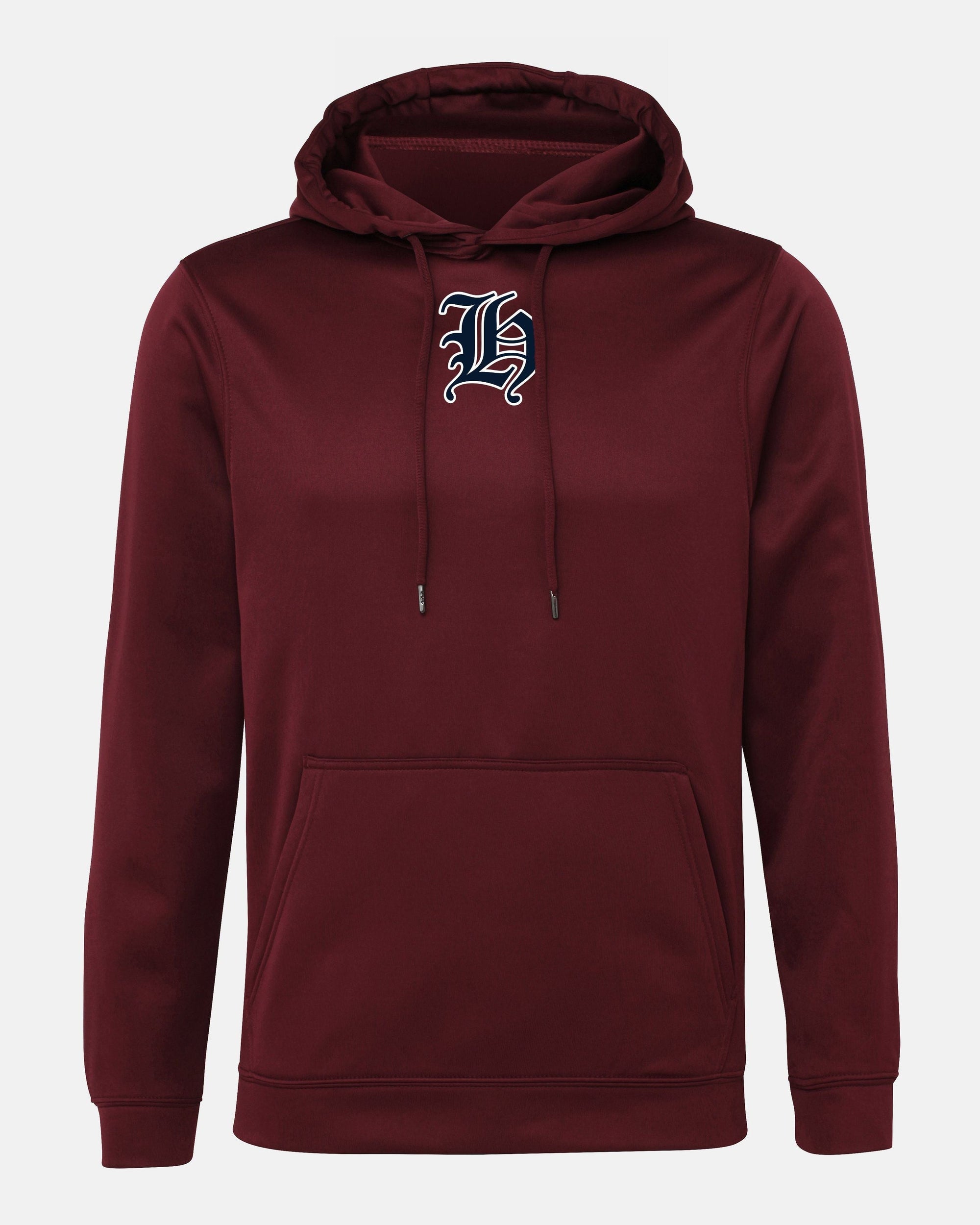 Diamond Pride Basic Functional Hoodie "Tübingen Hawks", H, maroon rot-DIAMOND PRIDE