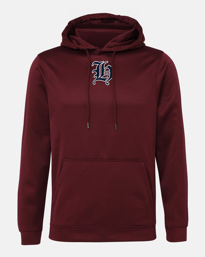 Diamond Pride Basic Functional Hoodie "Tübingen Hawks", H, maroon rot-DIAMOND PRIDE