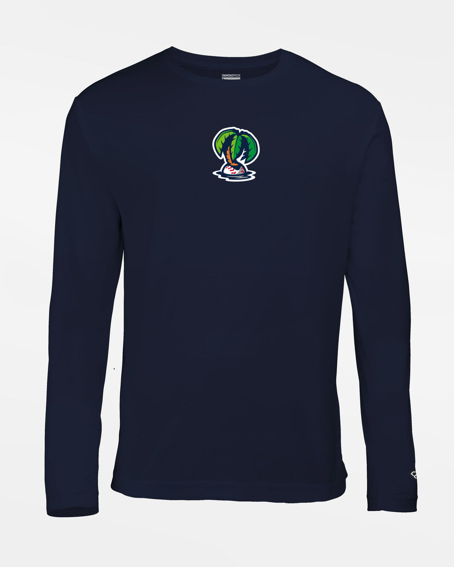 Diamond Pride Basic Functional Longsleeve Shirt "Munich Caribes", Palme, navy blau-DIAMOND PRIDE