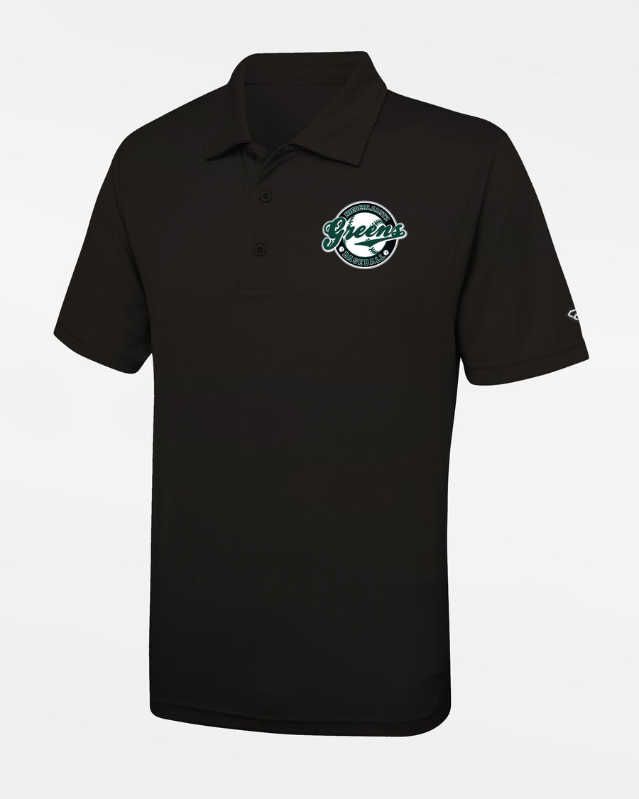 Diamond Pride Basic Functional Polo-Shirt "Niederlamitz Greens", Crest, schwarz-DIAMOND PRIDE