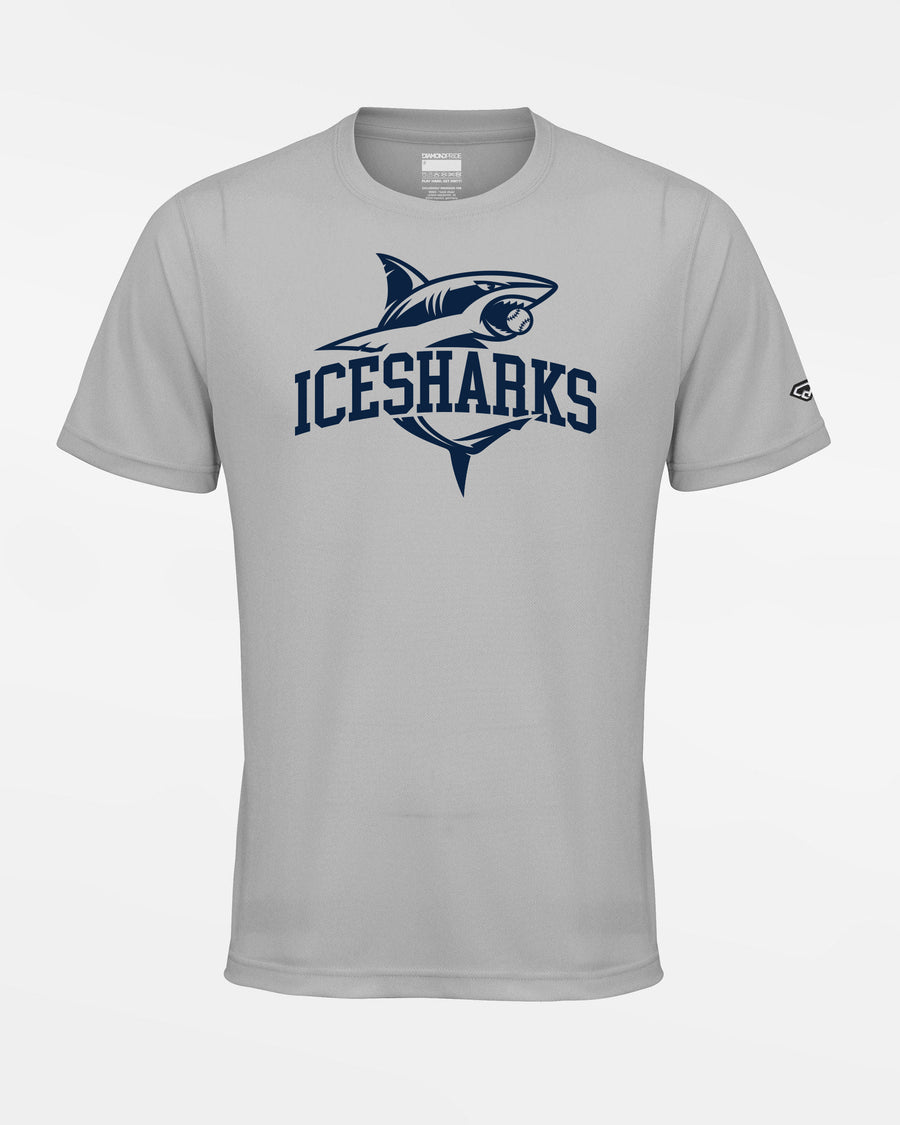Diamond Pride Basic Functional T-Shirt "Altdorf Icesharks", Shark & Script, grau-DIAMOND PRIDE