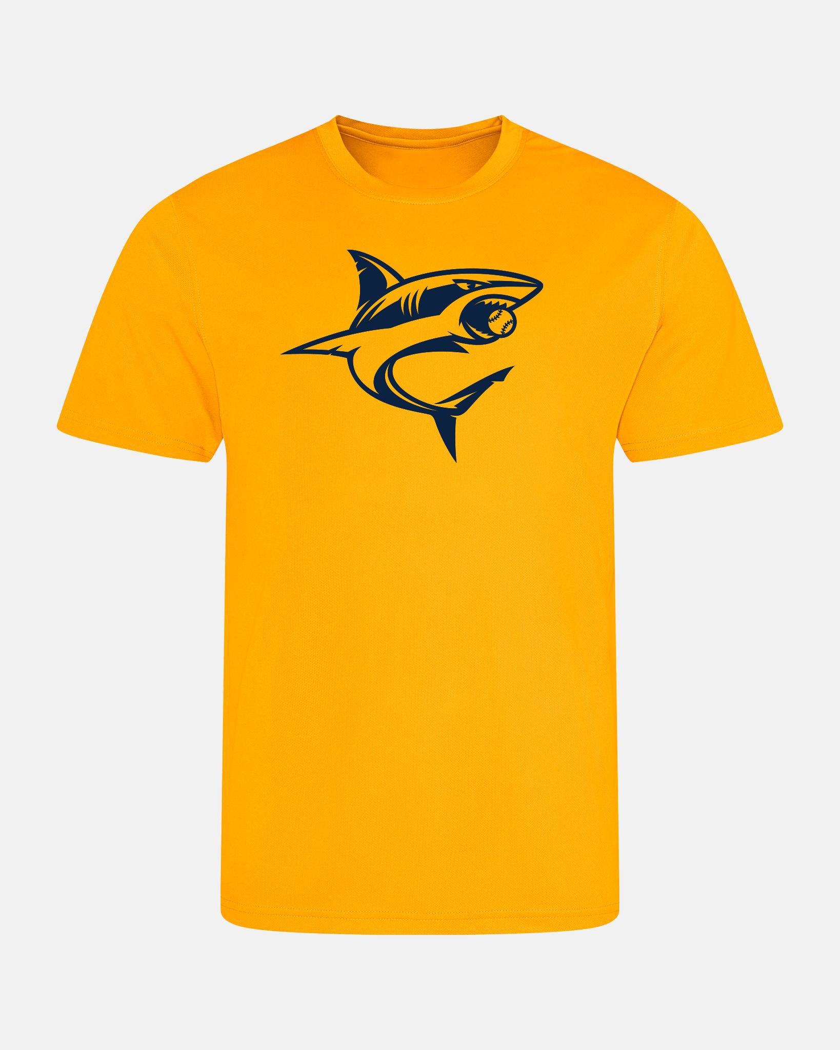 Diamond Pride Basic Functional T-Shirt "Altdorf Icesharks", Shark, gelb-DIAMOND PRIDE