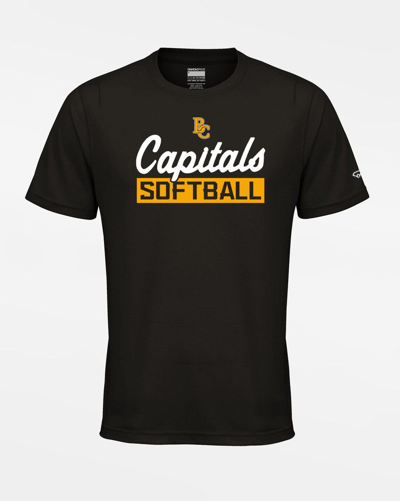 Diamond Pride Basic Functional T-Shirt "Bonn Capitals", Softball, schwarz-DIAMOND PRIDE