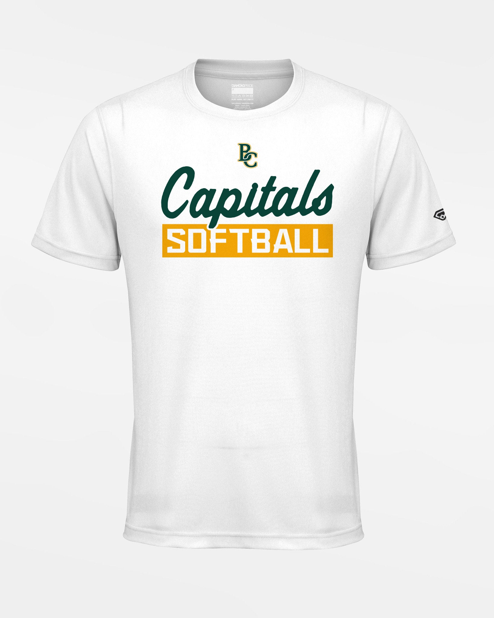 Diamond Pride Basic Functional T-Shirt "Bonn Capitals", Softball, weiss-DIAMOND PRIDE