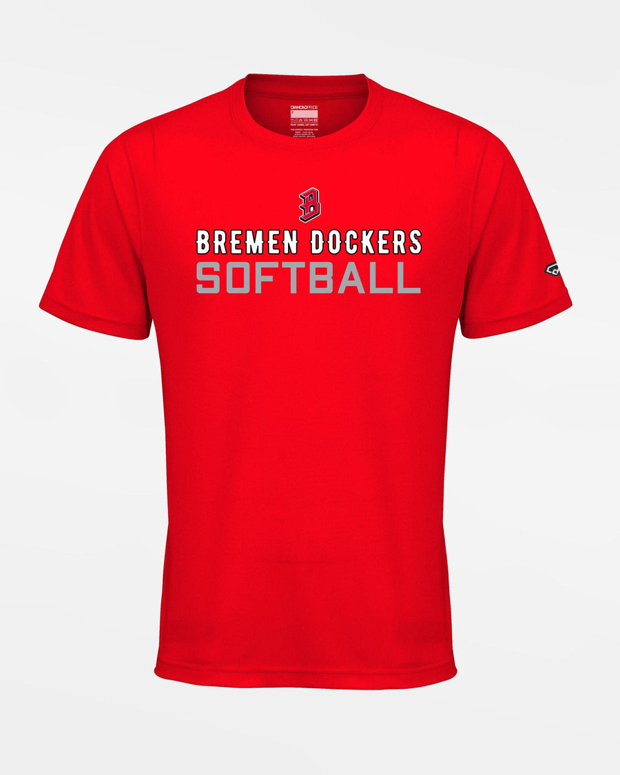 Diamond Pride Basic Functional T-Shirt "Bremen Dockers", Softball, rot-DIAMOND PRIDE