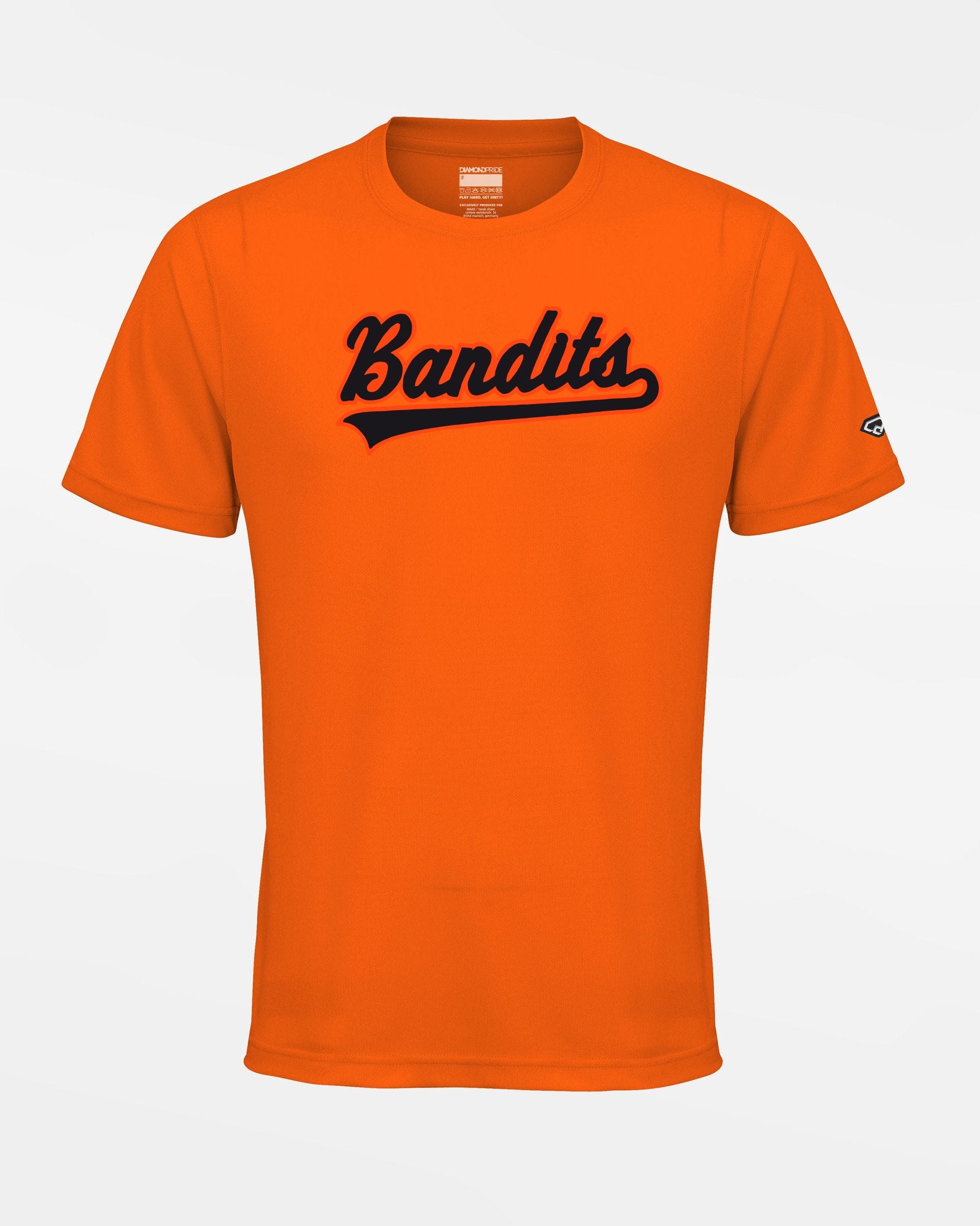 Diamond Pride Basic Functional T-Shirt "Gröbenzell Bandits", Script, orange-DIAMOND PRIDE