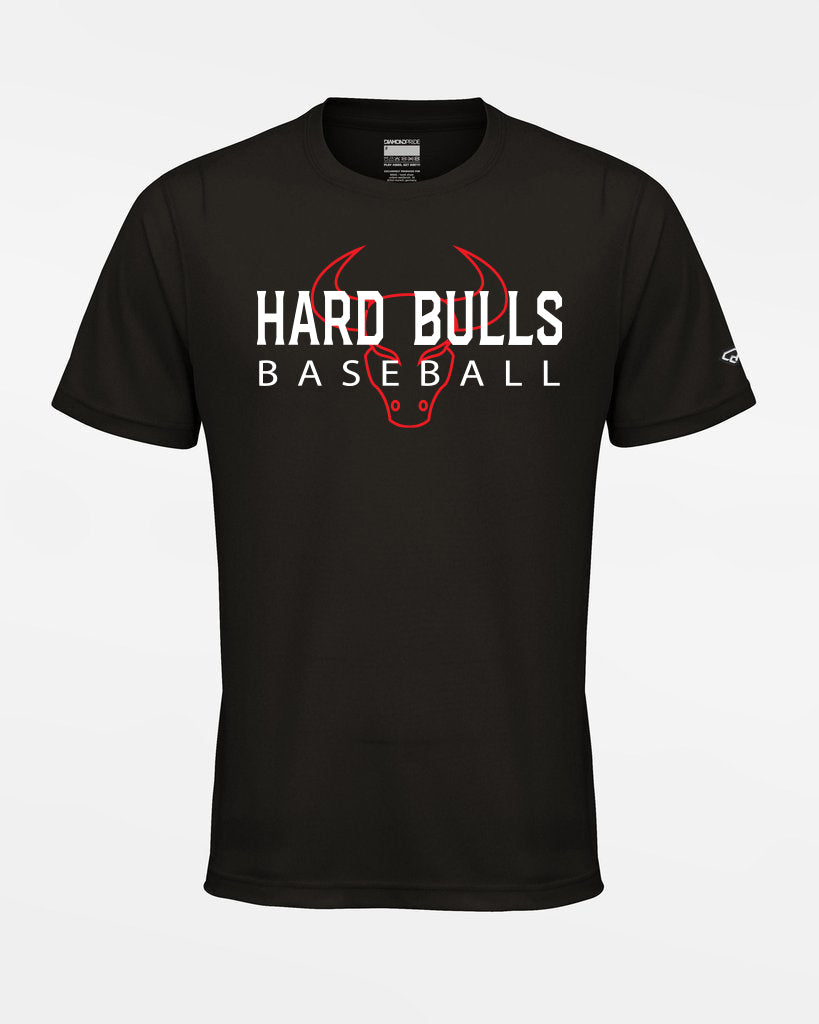 Diamond Pride Basic Functional T-Shirt "Hard Bulls", Bulls Baseball outline, schwarz-DIAMOND PRIDE