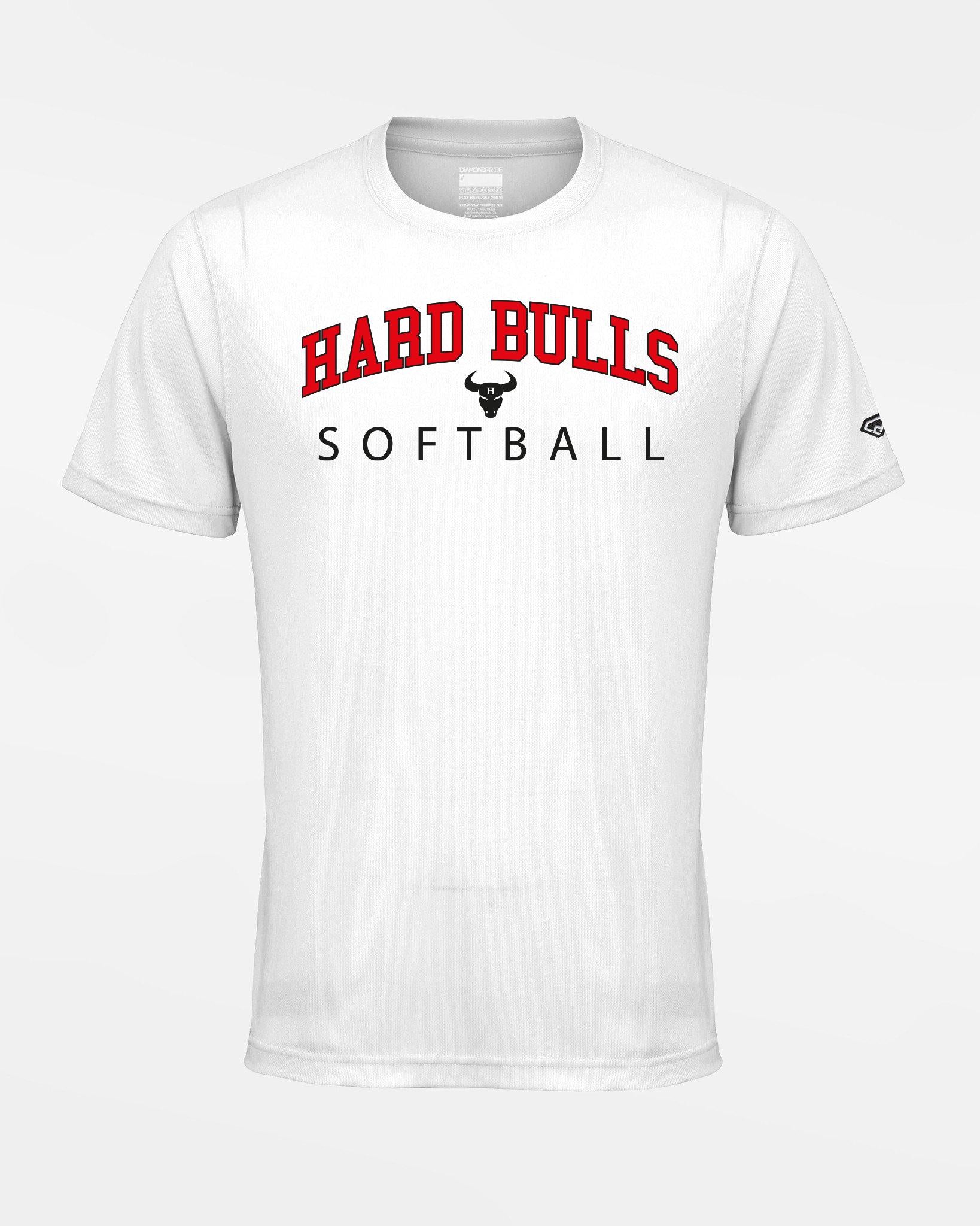 Diamond Pride Basic Functional T-Shirt "Hard Bulls", City Softball, weiss-DIAMOND PRIDE