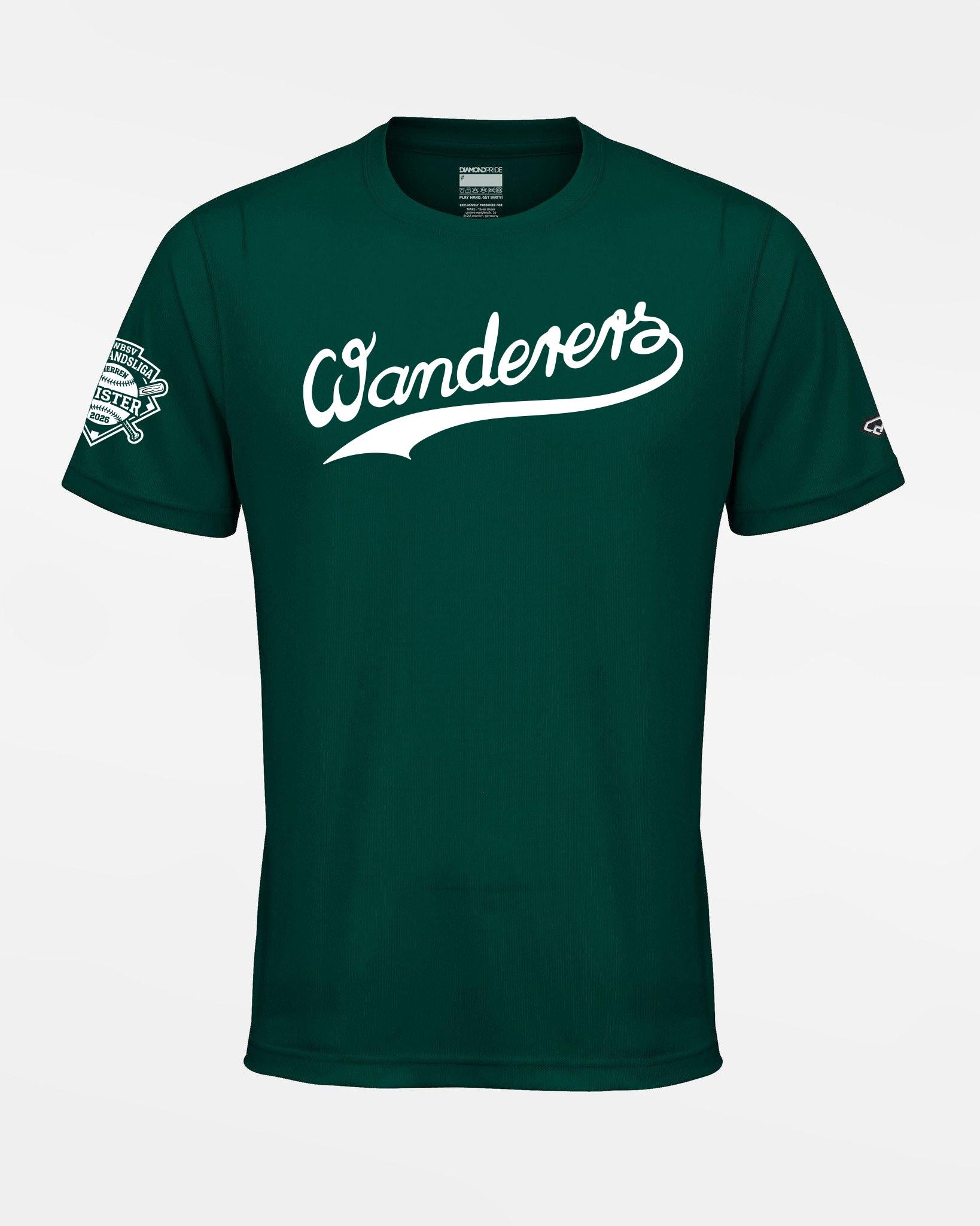 Diamond Pride Basic Functional T-Shirt "Herrenberg Wanderers", Meister 2026, dunkelgrün-DIAMOND PRIDE