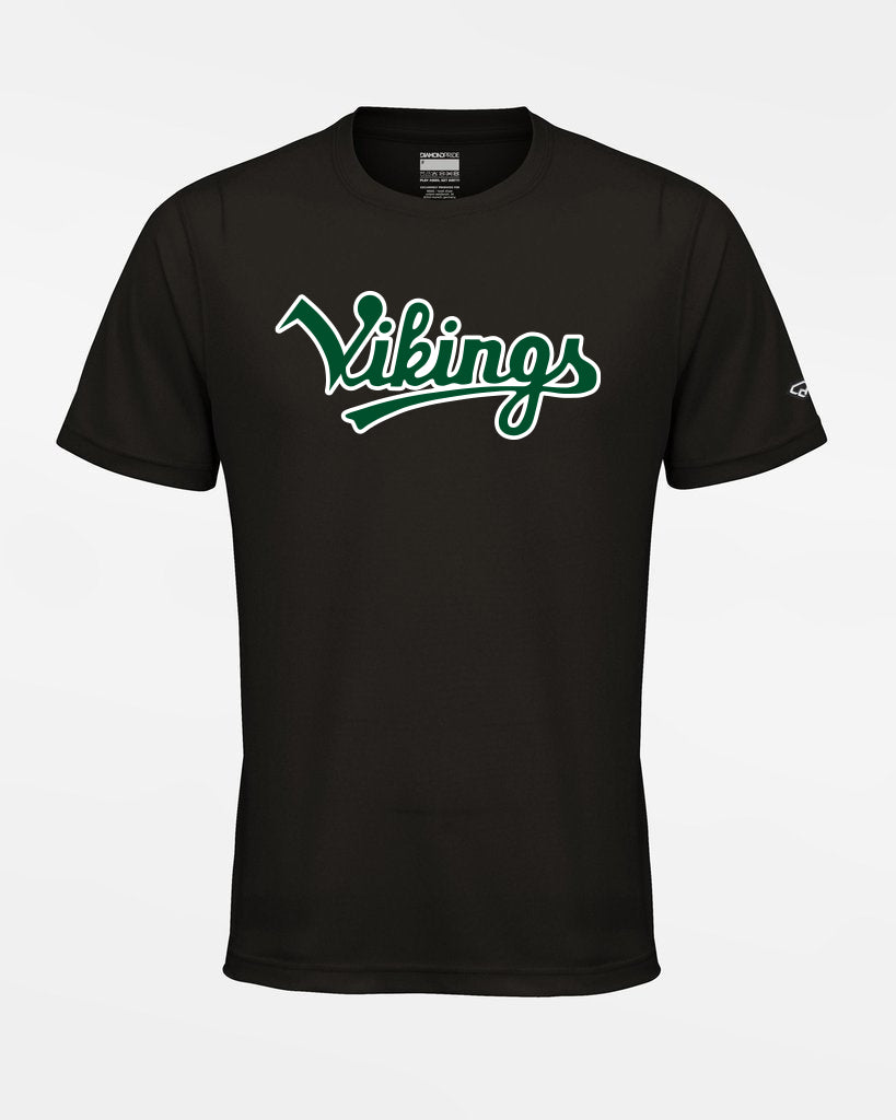 Diamond Pride Basic Functional T-Shirt „Kufstein Vikings“, Script, schwarz-DIAMOND PRIDE