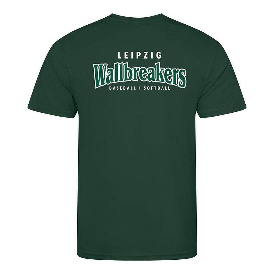 Diamond Pride Basic Functional T-Shirt "Leipzig Wallbreakers", Crest & Primary Logo, dunkelgrün-DIAMOND PRIDE