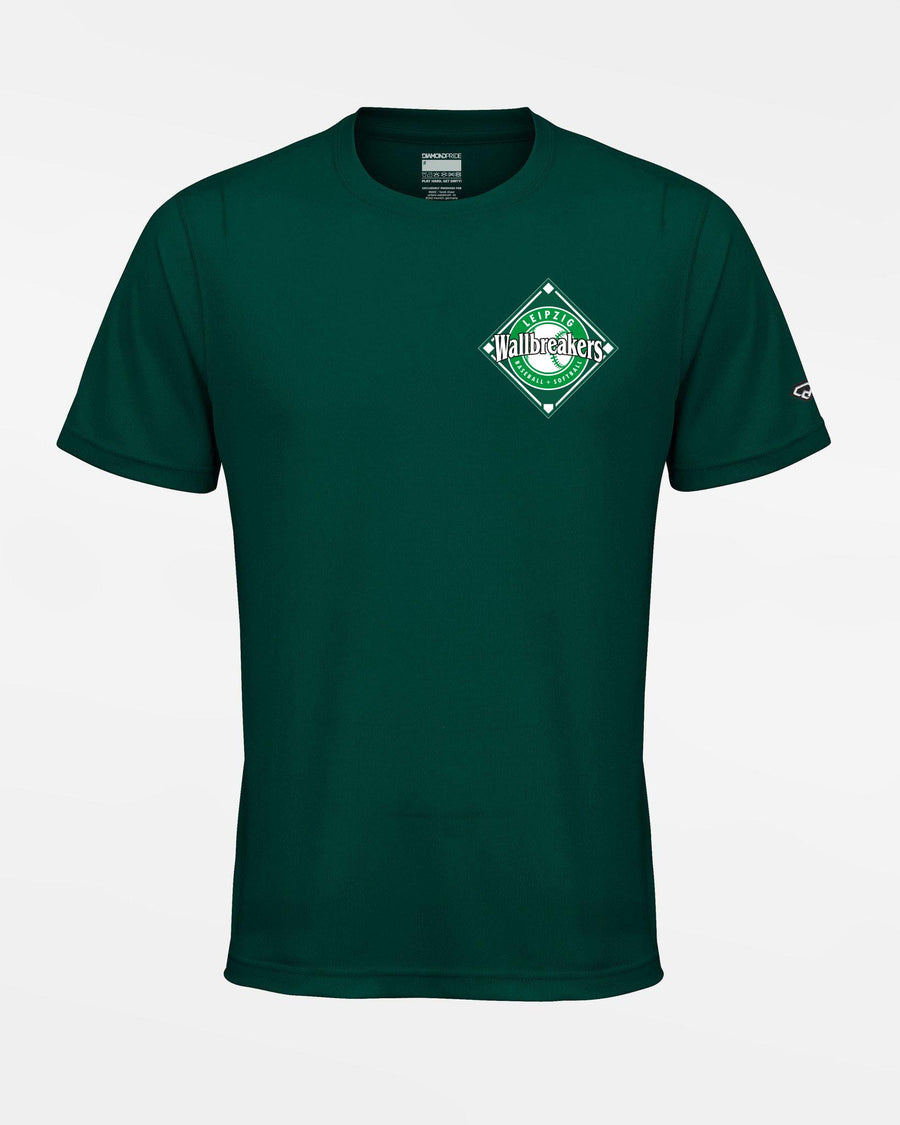 Diamond Pride Basic Functional T-Shirt "Leipzig Wallbreakers", Crest & Primary Logo, dunkelgrün-DIAMOND PRIDE