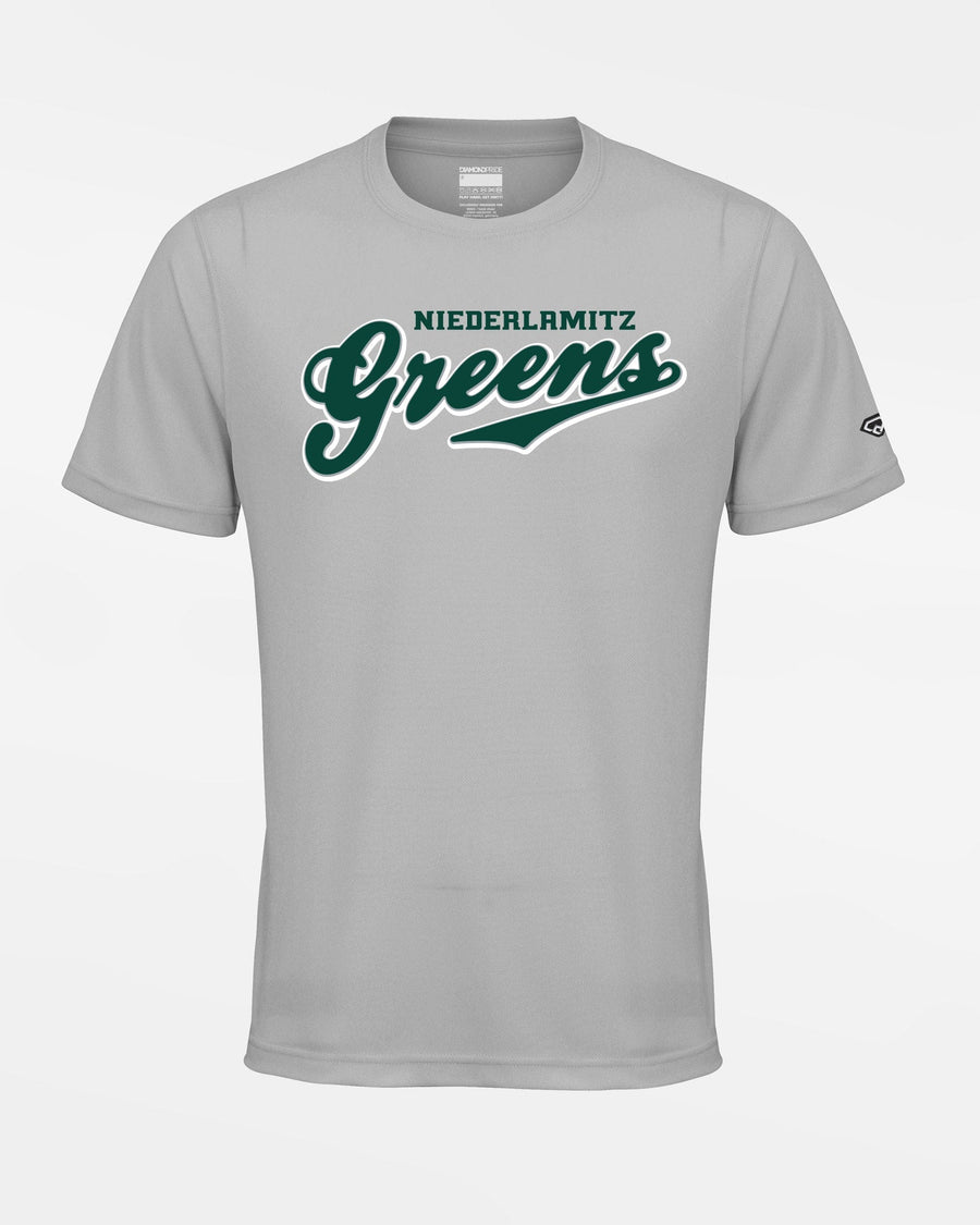 Diamond Pride Basic Functional T-Shirt "Niederlamitz Greens", Script, grau-DIAMOND PRIDE