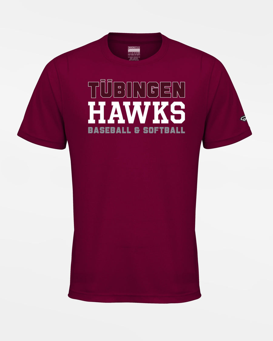 Diamond Pride Basic Functional T-Shirt "Tübingen Hawks", Primary Logo, maroon-rot-DIAMOND PRIDE